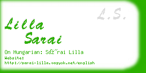 lilla sarai business card